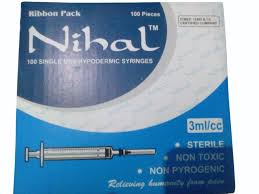 SYRINGE 3ML 100PC(NIHAL)